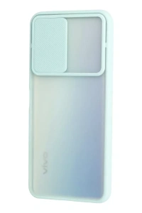Vivo Y53S Kılıf Palm Buzlu Kamera Sürgülü Silikon - Turkuaz