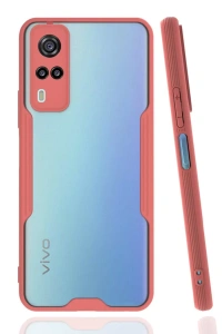 Vivo Y53S Kılıf Platin Silikon - Pembe