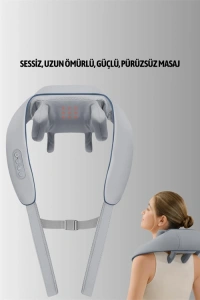 VNB-01 Titreşimli Boyun Masaj Aleti Gri Renk