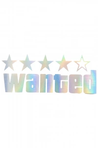 Wanted Yazılı Hologram Efektli Cam Stickeri 20x9cm