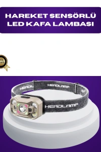 Wave Sensörlü LED Kafa Lambası Şarjlı Ayarlanabilir Işık
