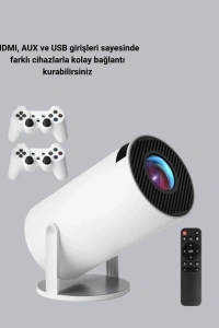 Wi-Fi 6 ve Bluetooth 5.0 Destekli 4K Akıllı Projeksiyon Cihazı