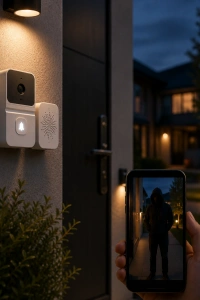WiFi Akıllı Kapı Zili Gece Görüşlü Kameralı Kablosuz Güvenlik Sistemi