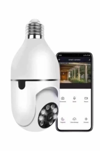 Wifi Güvenlik Kamerası Çift kameralı Ampule Takılabilir Sensörlü