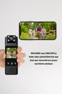 WiFi ile Uzaktan Erişimli Mini Kamera – 1200mAh Batarya, 1080P Video Çekimi