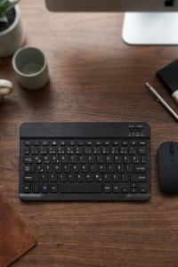 Wireless Klavye Mouse Seti Bluetooth Bağlantılı İnce Tasarım Sessiz Kullanım