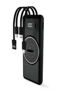 Wireless Powerbank 10000 Mah LED Ekranlı Dahili Kablolu Hızlı Şarj