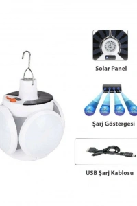 Polizei P-038 Solar Güneş Enerji Ve Usb Sarjli 5 Kanatlı