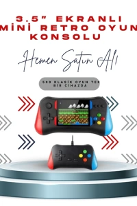 X7M Vintage 3.5 İnç 500’ü 1 Arada Klasik Oyun Konsolu