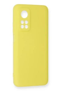 Xiaomi Mi 10T Kılıf Nano içi Kadife Silikon - Sarı