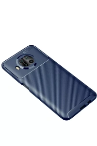 Xiaomi Mi 10T Lite Kılıf Auto Focus Karbon Kapak - Lacivert