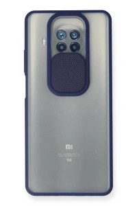 Xiaomi Mi 10T Lite Kılıf Palm Buzlu Kamera Sürgülü Silikon - Lacivert