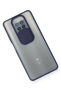 Xiaomi Mi 10T Lite Kılıf Palm Buzlu Kamera Sürgülü Silikon - Lacivert