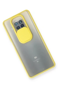Xiaomi Mi 10T Lite Kılıf Palm Buzlu Kamera Sürgülü Silikon - Sarı