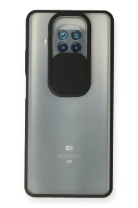Xiaomi Mi 10T Lite Kılıf Palm Buzlu Kamera Sürgülü Silikon - Siyah