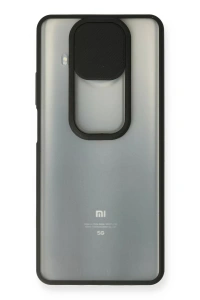 Xiaomi Mi 10T Lite Kılıf Palm Buzlu Kamera Sürgülü Silikon - Siyah