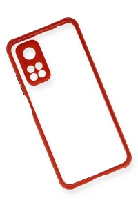 Xiaomi Mi 10T Pro Kılıf Miami Şeffaf Silikon - Kırmızı