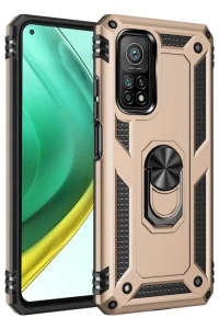 Xiaomi Mi 10T Pro Kılıf Sofya Yüzüklü Silikon Kapak - Gold