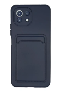 Xiaomi Mi 11 Kılıf Kelvin Kartvizitli Silikon - Lacivert