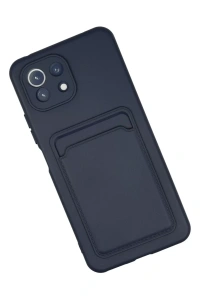 Xiaomi Mi 11 Kılıf Kelvin Kartvizitli Silikon - Lacivert