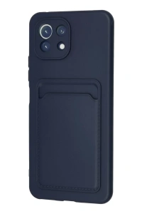 Xiaomi Mi 11 Kılıf Kelvin Kartvizitli Silikon - Lacivert