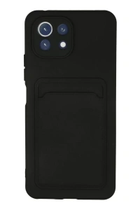Xiaomi Mi 11 Kılıf Kelvin Kartvizitli Silikon - Siyah