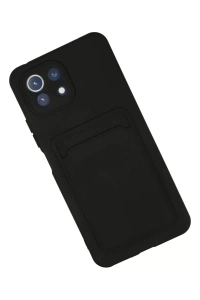 Xiaomi Mi 11 Kılıf Kelvin Kartvizitli Silikon - Siyah