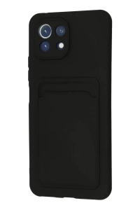 Xiaomi Mi 11 Kılıf Kelvin Kartvizitli Silikon - Siyah