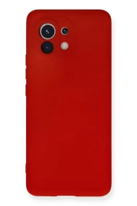 Xiaomi Mi 11 Kılıf Nano içi Kadife Silikon - Kırmızı