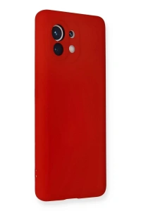 Xiaomi Mi 11 Kılıf Nano içi Kadife Silikon - Kırmızı