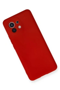 Xiaomi Mi 11 Kılıf Nano içi Kadife Silikon - Kırmızı