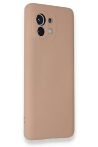 Xiaomi Mi 11 Kılıf Nano içi Kadife Silikon - Pudra
