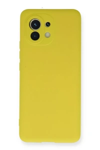 Xiaomi Mi 11 Kılıf Nano içi Kadife Silikon - Sarı