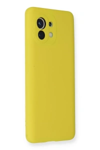 Xiaomi Mi 11 Kılıf Nano içi Kadife Silikon - Sarı