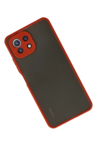 Xiaomi Mİ 11 Lite Kılıf Montreal Silikon Kapak - Kırmızı