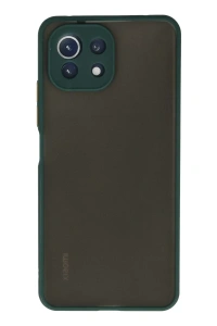 Xiaomi Mİ 11 Lite Kılıf Montreal Silikon Kapak - Yeşil