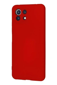 Xiaomi Mİ 11 Lite Kılıf Nano içi Kadife Silikon - Kırmızı