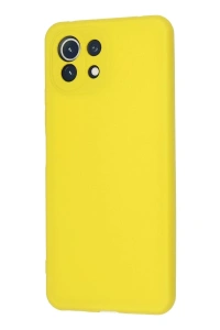 Xiaomi Mİ 11 Lite Kılıf Nano içi Kadife Silikon - Sarı