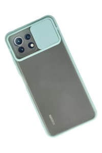 Xiaomi Mİ 11 Lite Kılıf Palm Buzlu Kamera Sürgülü Silikon - Turkuaz