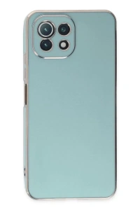 Xiaomi Mİ 11 Lite Kılıf Volet Silikon - Açık Yeşil