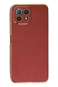 Xiaomi Mİ 11 Lite Kılıf Volet Silikon - Kırmızı