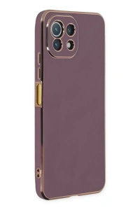 Xiaomi Mİ 11 Lite Kılıf Volet Silikon - Mor
