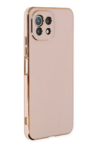 Xiaomi Mİ 11 Lite Kılıf Volet Silikon - Pembe
