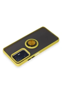 Xiaomi Mi 11T Pro Kılıf Montreal Yüzüklü Silikon Kapak - Sarı