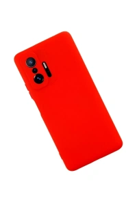 Xiaomi Mi 11T Pro Kılıf Nano içi Kadife Silikon - Kırmızı
