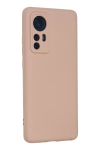 Xiaomi Mi 12 Kılıf Nano içi Kadife Silikon - Pudra