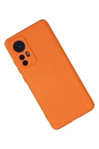 Xiaomi Mi 12 Kılıf Nano içi Kadife Silikon - Turuncu