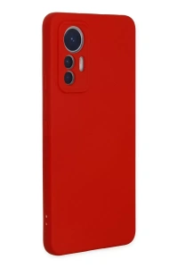 Xiaomi Mi 12 Lite Kılıf Nano içi Kadife Silikon - Kırmızı