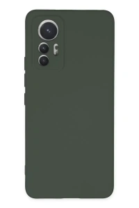 Xiaomi Mi 12 Lite Kılıf Nano içi Kadife Silikon - Koyu Yeşil
