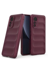 Xiaomi Mi 12 Lite Kılıf Optimum Silikon - Bordo
